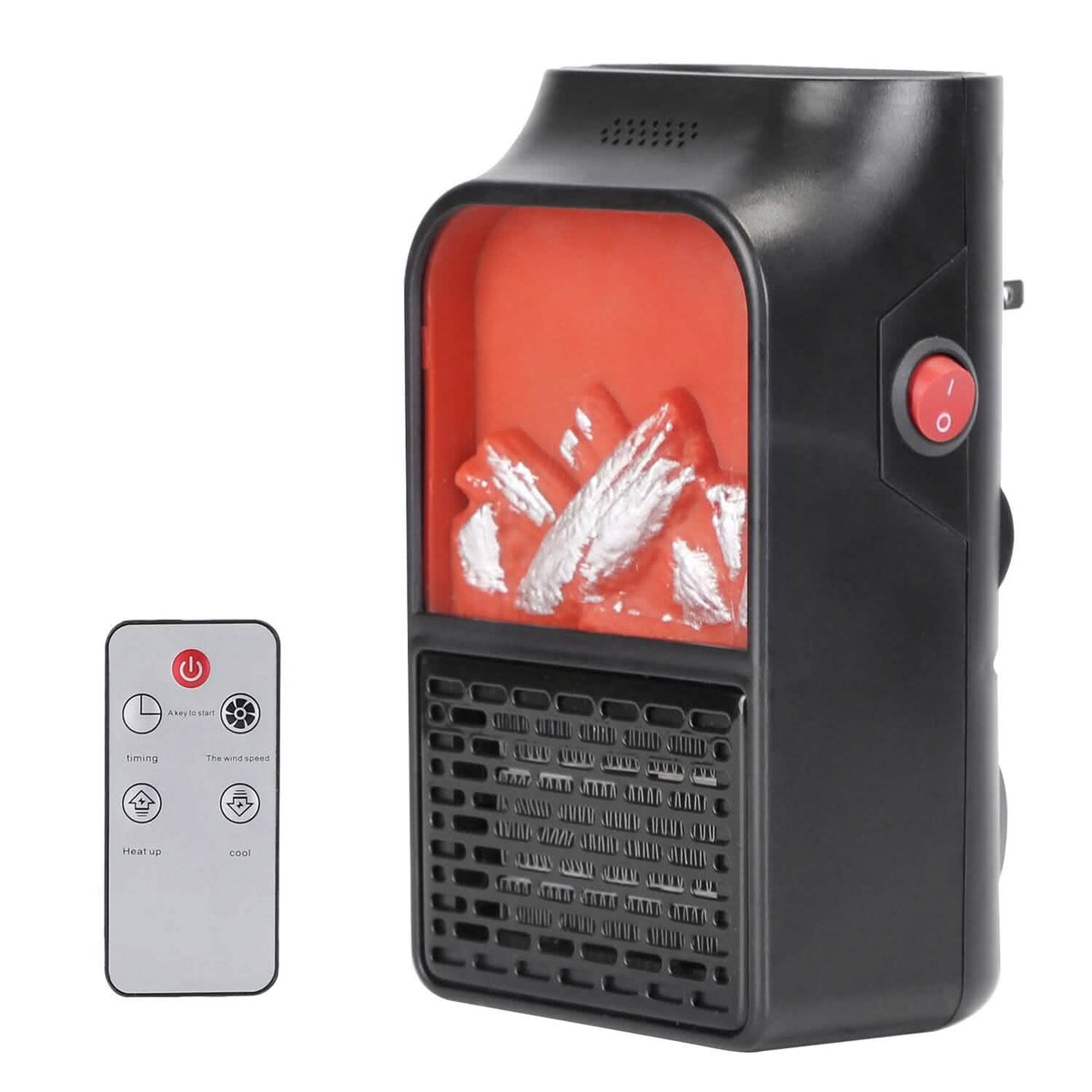 800w Plug-In Space Heater Wall Outlet with 360° Rotatable Plug - A-1 Thread Vault