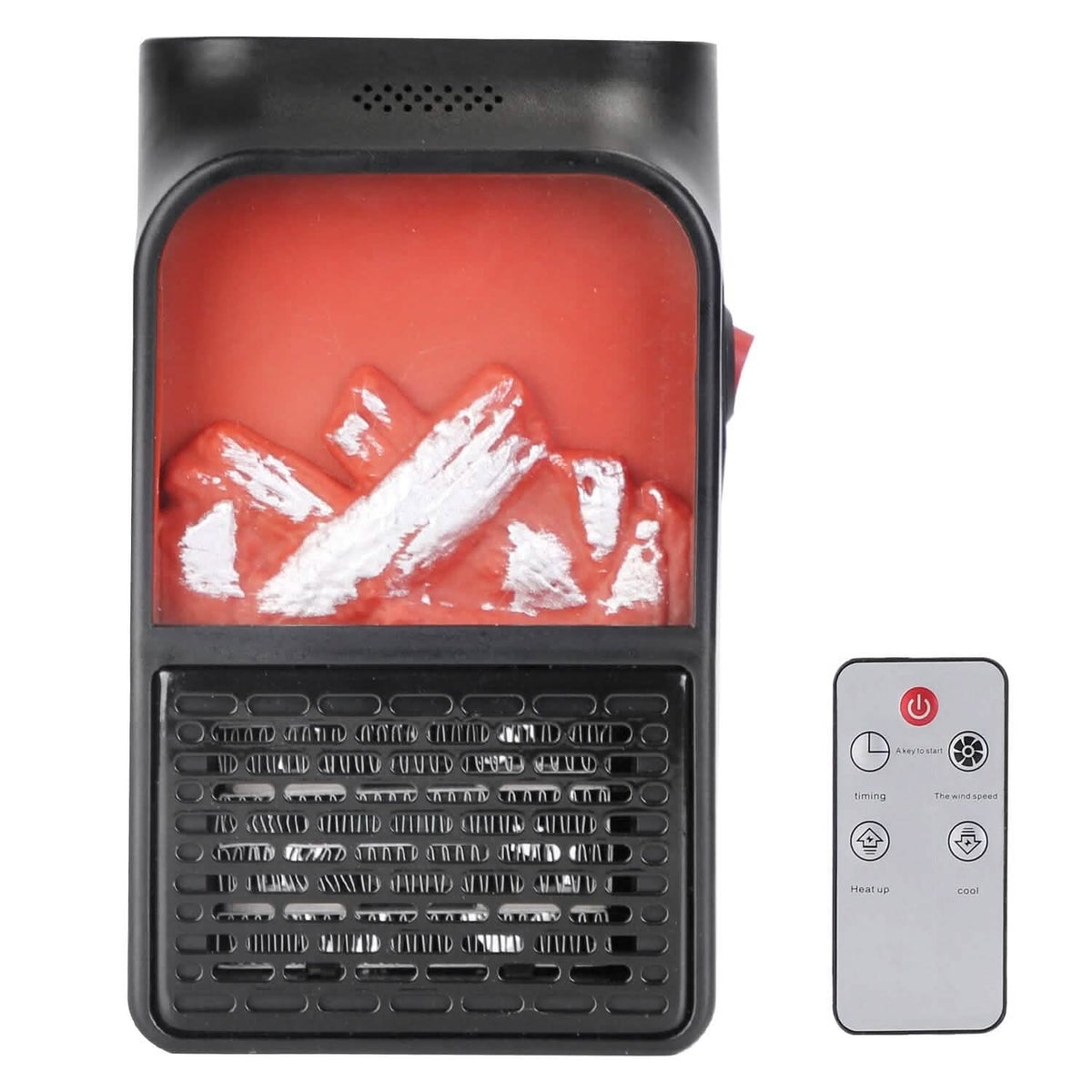 800w Plug-In Space Heater Wall Outlet with 360° Rotatable Plug - A-1 Thread Vault