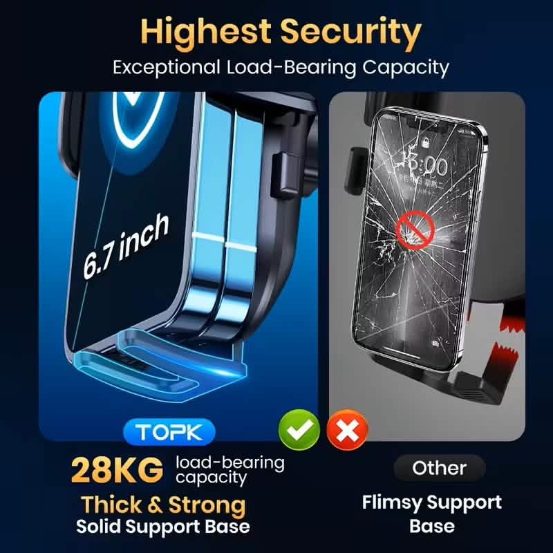 TOPK D38C Car Phone Holder – Adjustable Dashboard Mount - A-1 Thread Vault