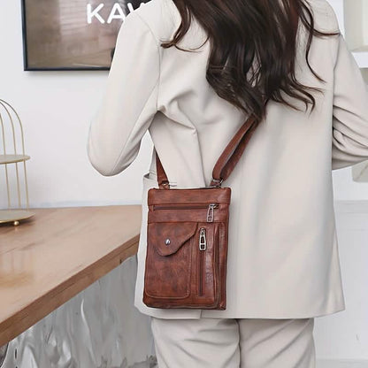 Women’s Vintage Leather Crossbody Bag - A-1 Thread Vault