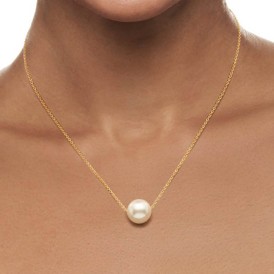 Women’s Minimalist White Pearl Beaded Necklace – Elegant Statement Chain - A-1 Thread Vault