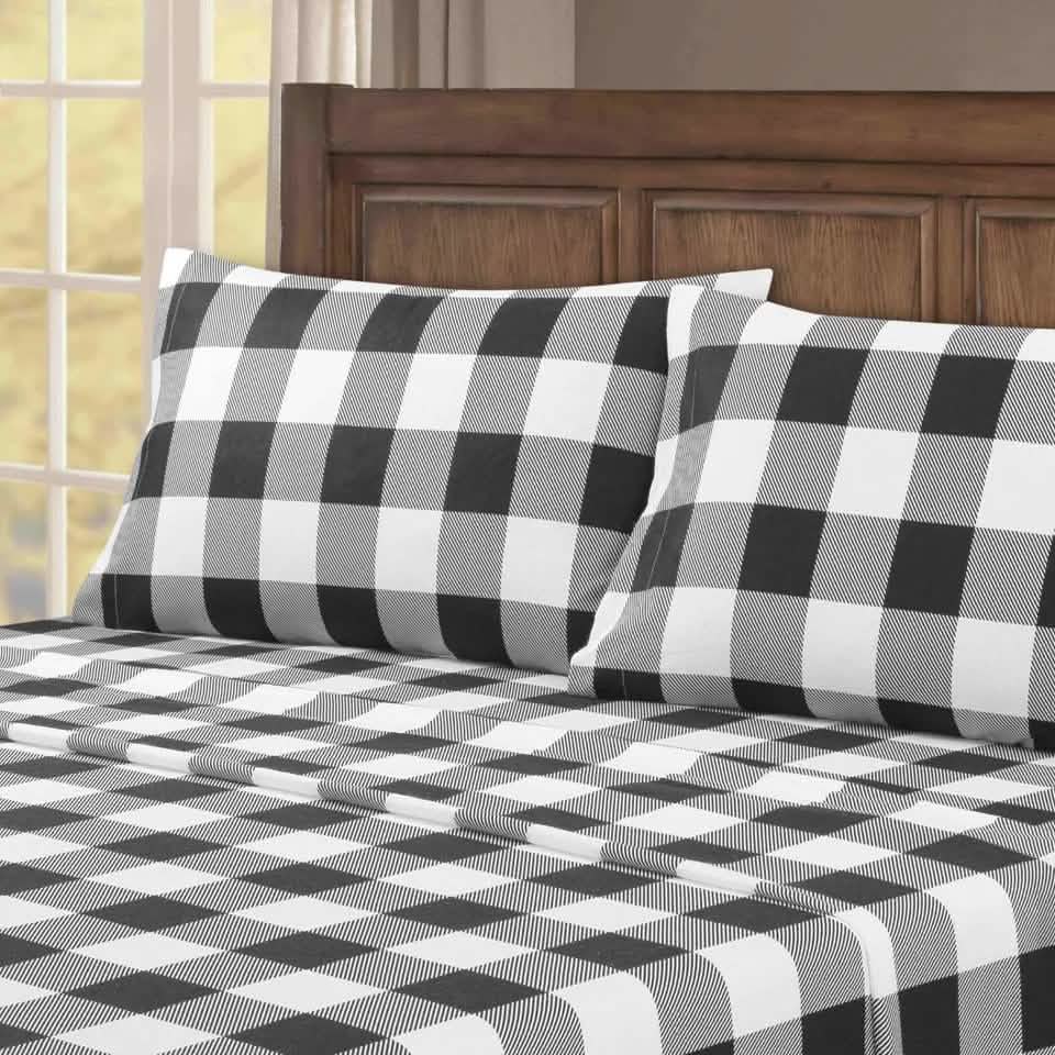 4-Piece: Kathy Ireland 100% Turkish Cotton Flannel Sheet Set - A-1 Thread Vault