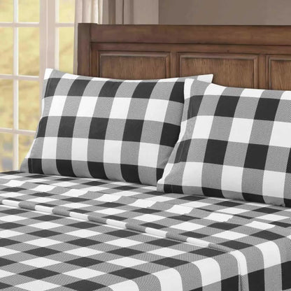 4-Piece: Kathy Ireland 100% Turkish Cotton Flannel Sheet Set - A-1 Thread Vault