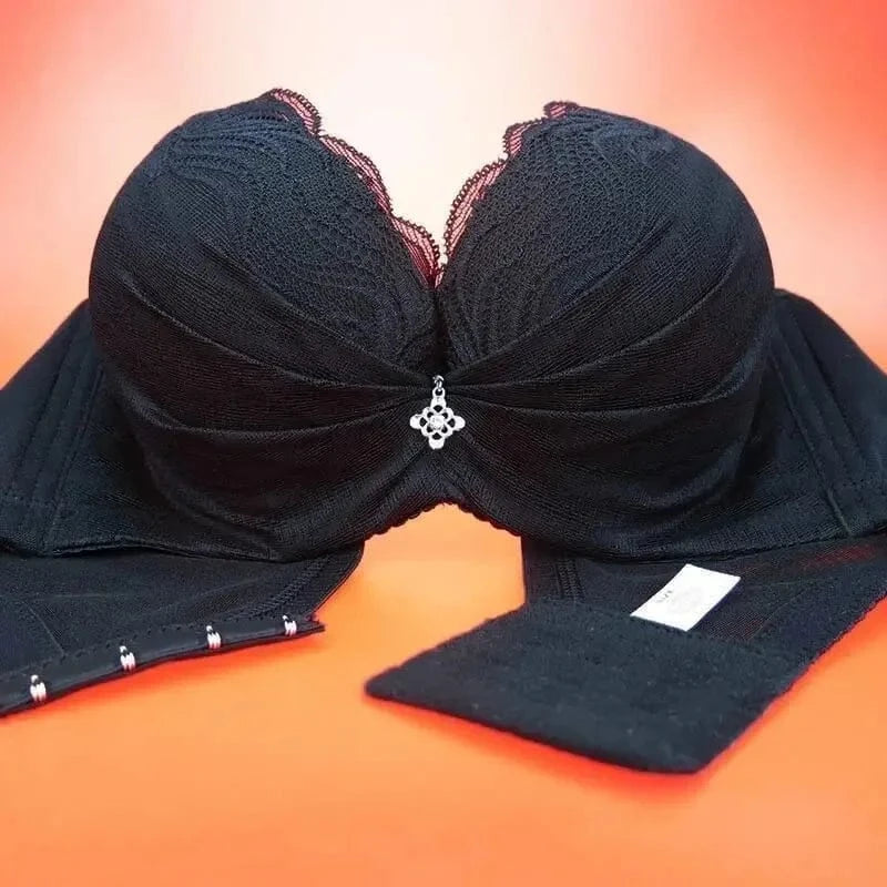 8CM Extreme Push Up Bra - No Wire, Removable Extra Pads, Deep Plunge Lingerie for Maximum Lift & Natural Curves - A-1 Thread Vault