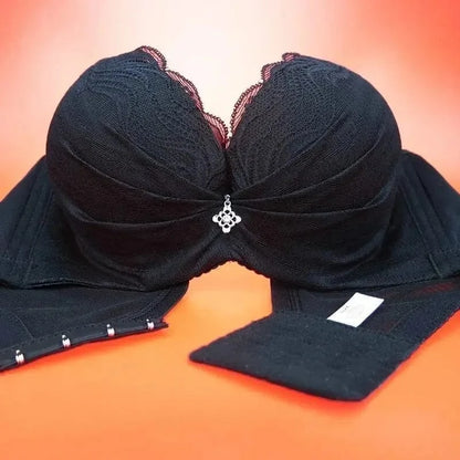 8CM Extreme Push Up Bra - No Wire, Removable Extra Pads, Deep Plunge Lingerie for Maximum Lift & Natural Curves - A-1 Thread Vault
