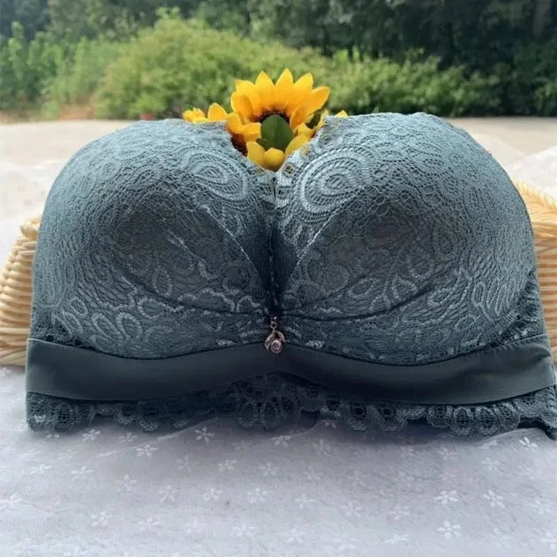 8CM Extreme Push Up Bra - No Wire, Removable Extra Pads, Deep Plunge Lingerie for Maximum Lift & Natural Curves - A-1 Thread Vault