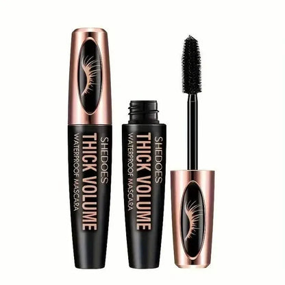 8D Curler Fiber Lash Mascara - Waterproof, Black, Thick Eyelash Shaping - A-1 Thread Vault