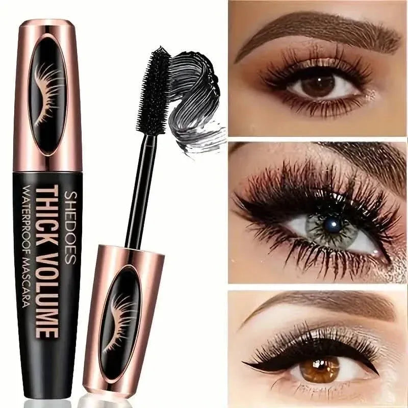 8D Curler Fiber Lash Mascara - Waterproof, Black, Thick Eyelash Shaping - A-1 Thread Vault