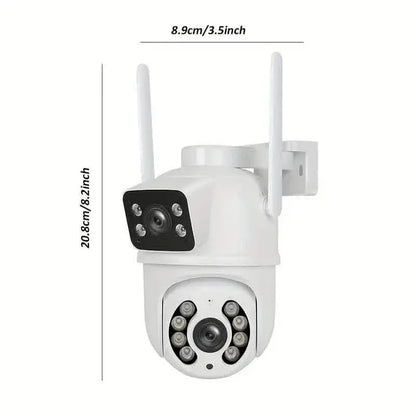 8MP Dual Lens WiFi PTZ Security Camera – Night Vision & Two-Way Audio - A-1 Thread Vault