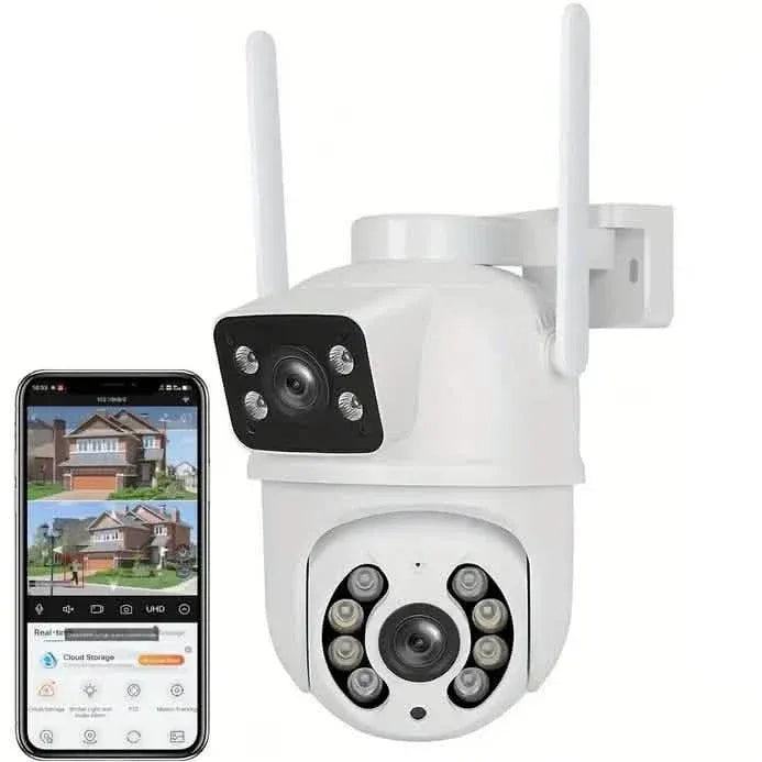 8MP Dual Lens WiFi PTZ Security Camera – Night Vision & Two-Way Audio - A-1 Thread Vault