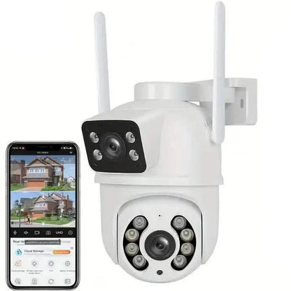 8MP Dual Lens WiFi PTZ Security Camera – Night Vision & Two-Way Audio - A-1 Thread Vault