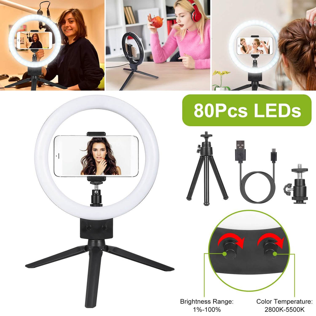 9" Dimmable LED Ring Light with Tripod - A-1 Thread Vault