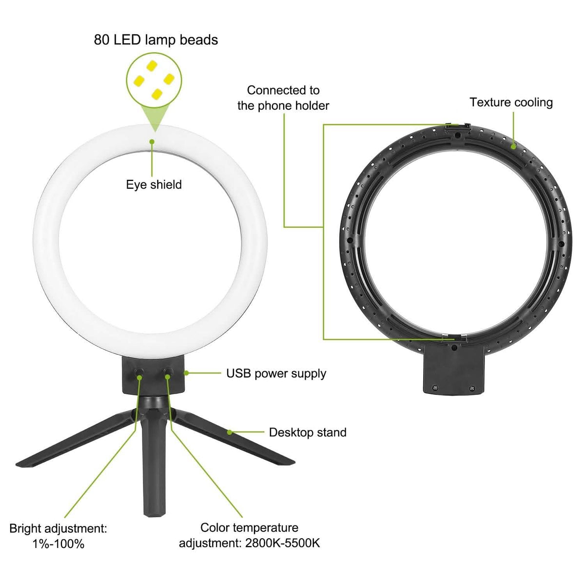 9" Dimmable LED Ring Light with Tripod - A-1 Thread Vault