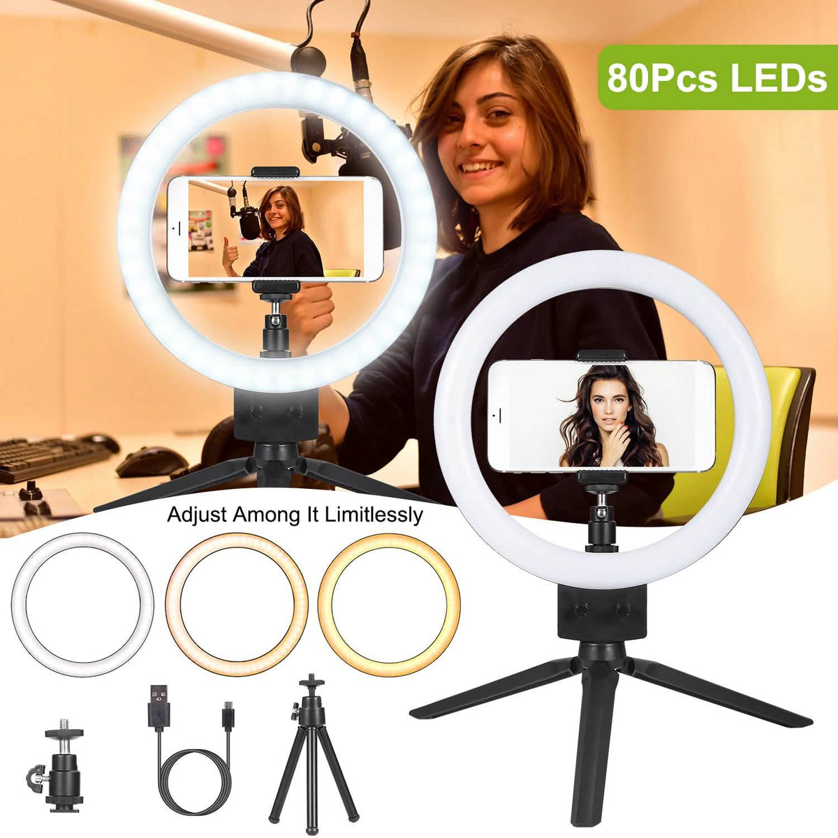 9" Dimmable LED Ring Light with Tripod - A-1 Thread Vault