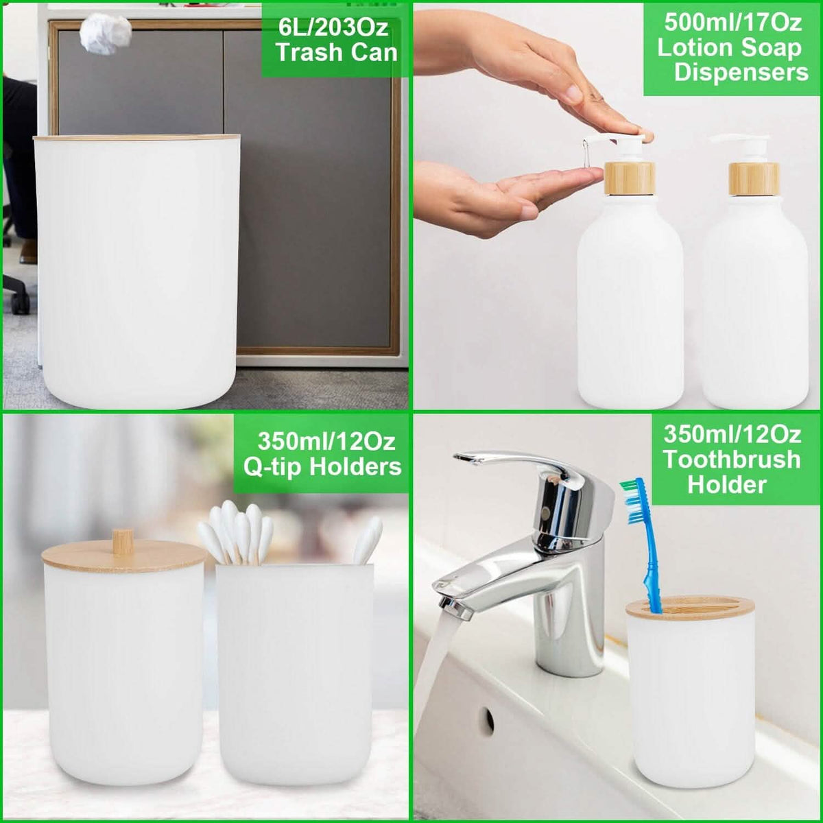 9-Piece: Bathroom Accessories Set - A-1 Thread Vault