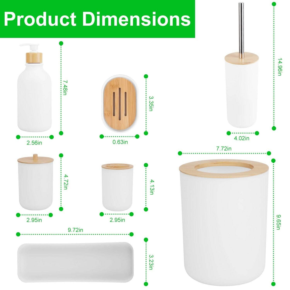 9-Piece: Bathroom Accessories Set - A-1 Thread Vault