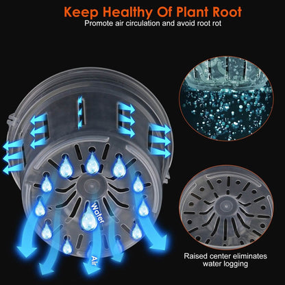 9-Piece: Orchid Pots Clear Reusable Plastic Flower Plant Nursery Planter - A-1 Thread Vault
