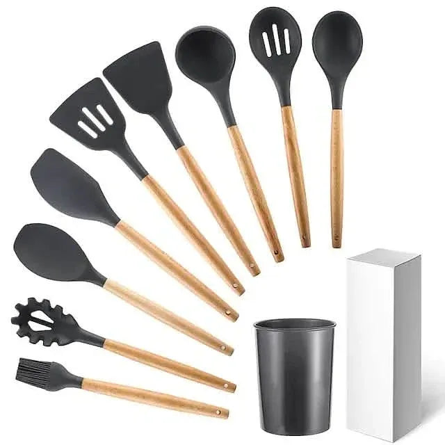 9-Piece: Silicone Cooking Utensils - A-1 Thread Vault
