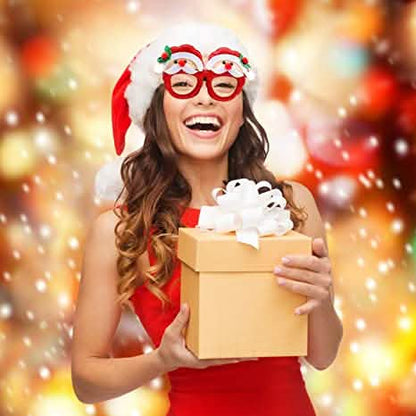 9-Pieces: Christmas Glitter Party Glasses Frame - A-1 Thread Vault