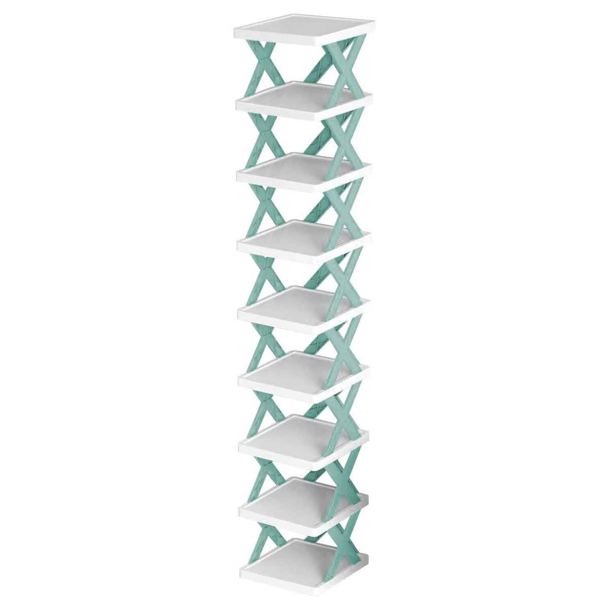 9-Tier Narrow Entryway Shoe Rack Plastic Vertical Shoe Organizer - A-1 Thread Vault