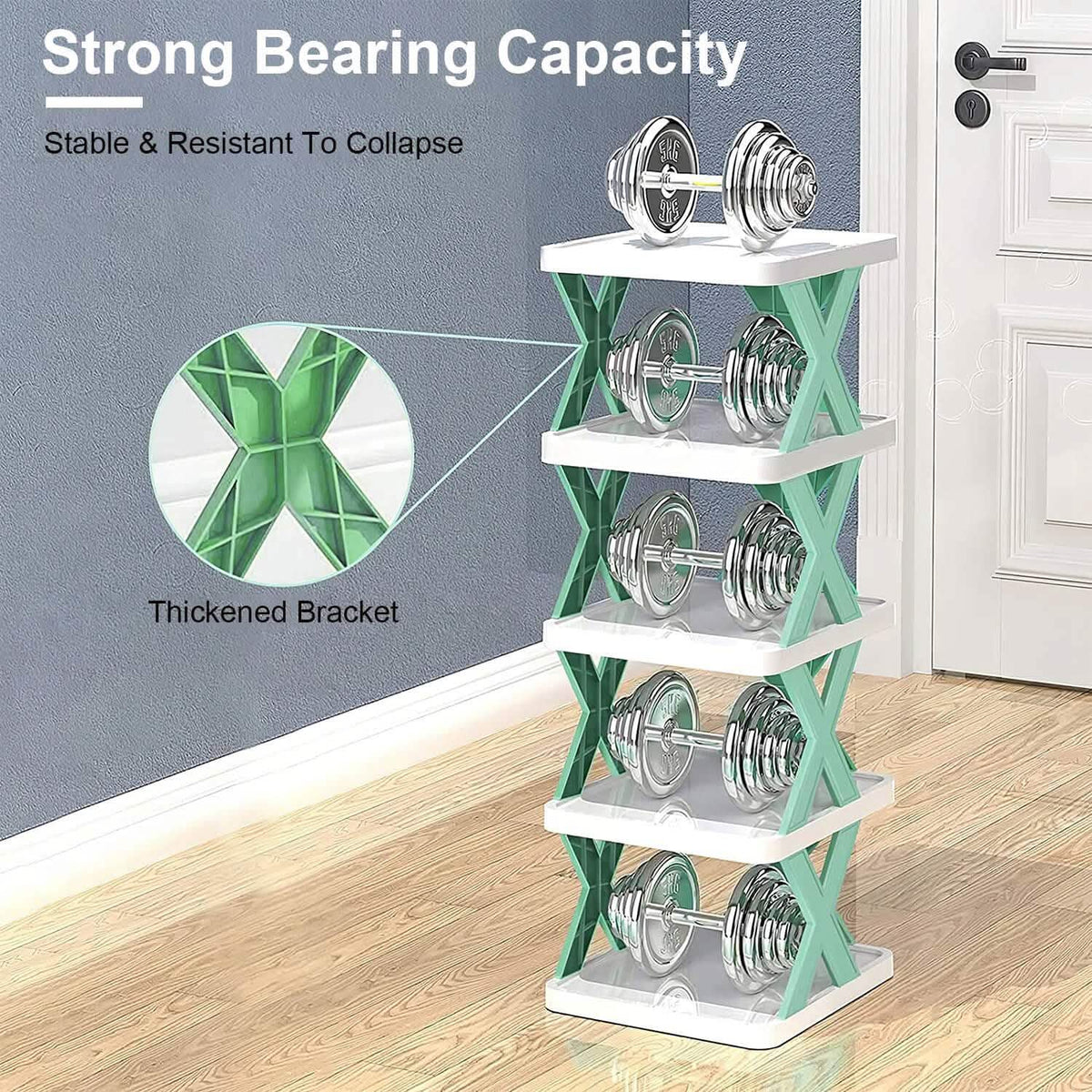 9-Tier Narrow Entryway Shoe Rack Plastic Vertical Shoe Organizer - A-1 Thread Vault
