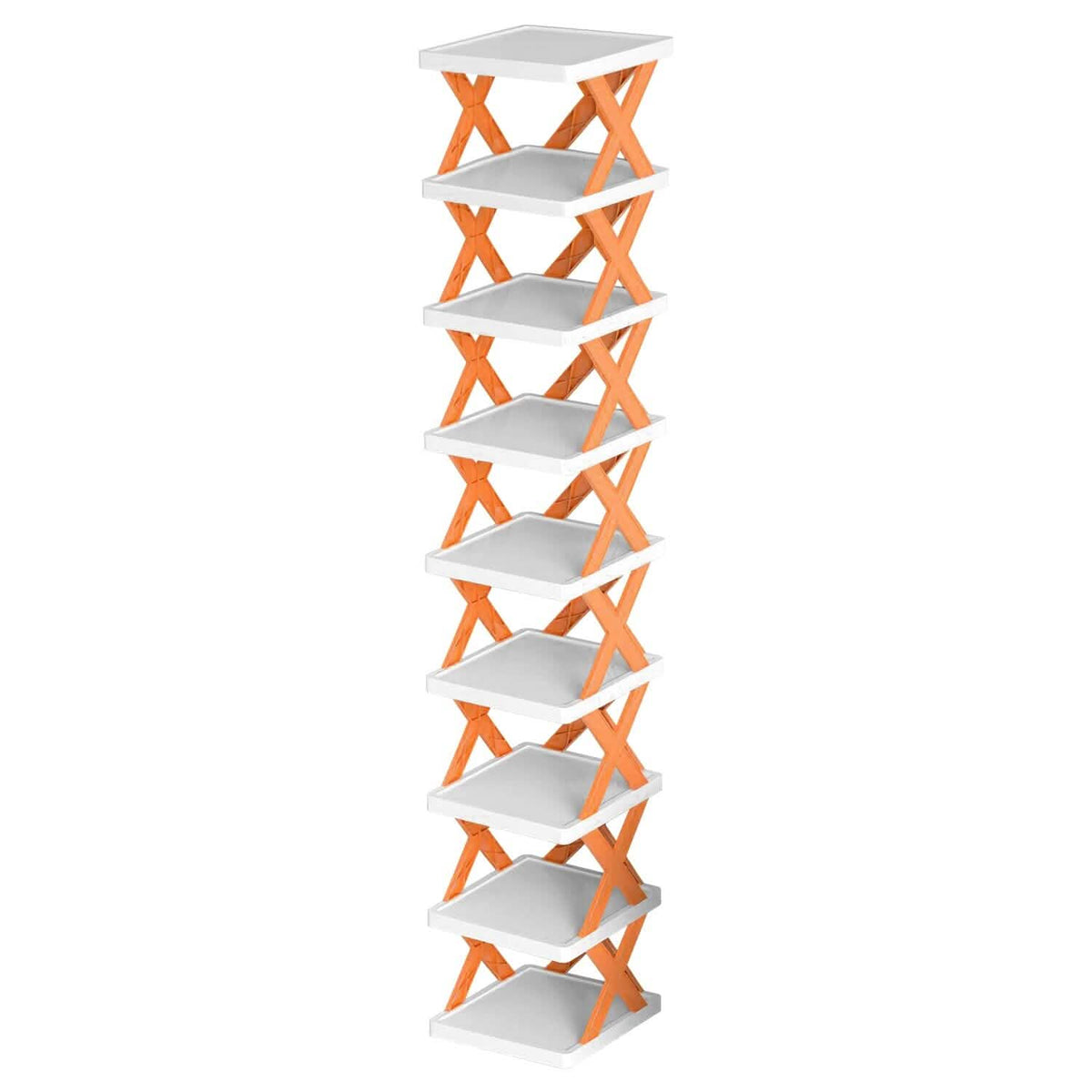 9-Tier Narrow Entryway Shoe Rack Plastic Vertical Shoe Organizer - A-1 Thread Vault