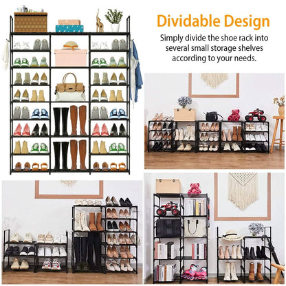 9-Tier: Shoe Rack Metal Storage - A-1 Thread Vault