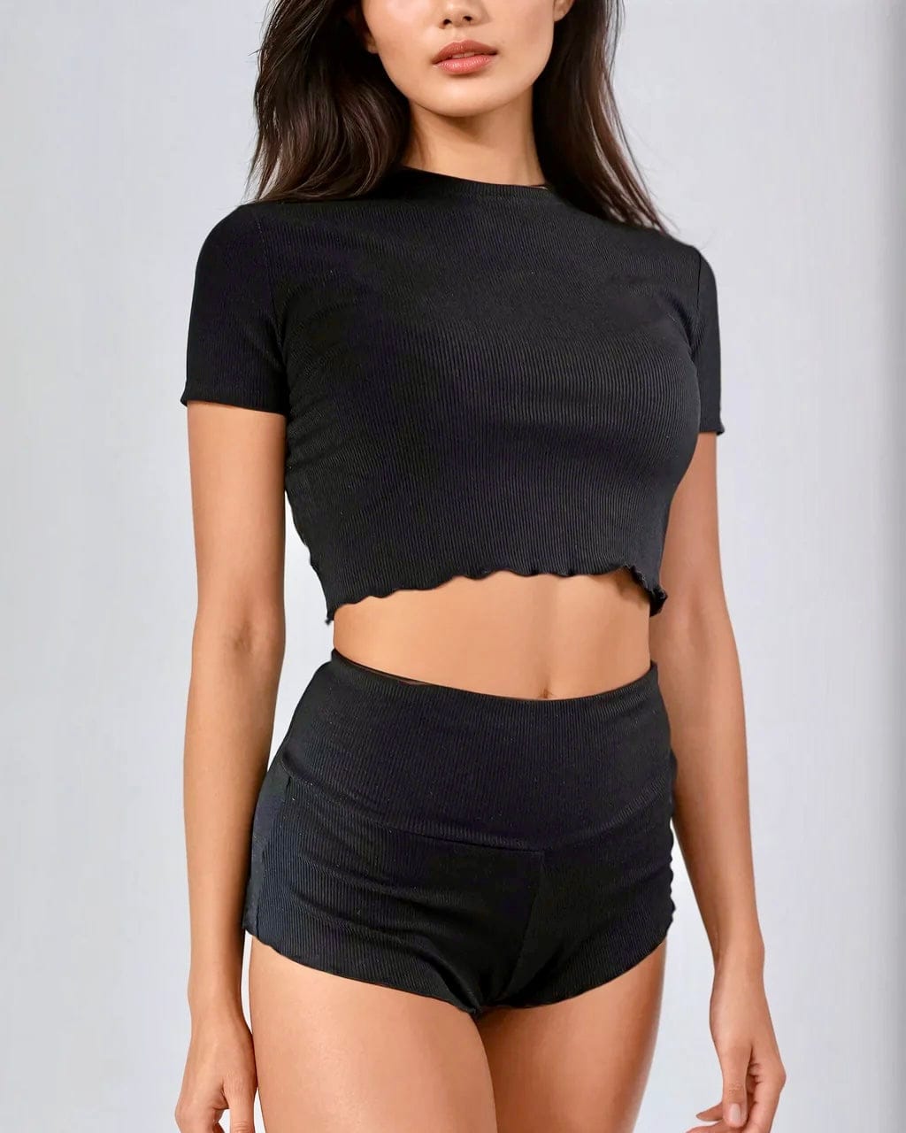 90s Baby Tee - Cloud Set Black - A-1 Thread Vault