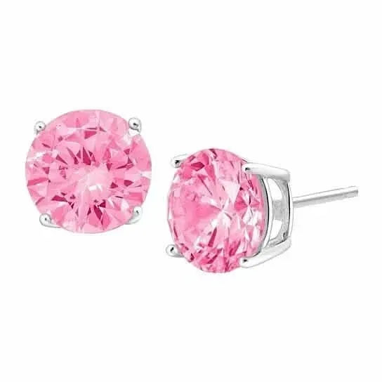 925 2.00 Cttw Genuine Pink Sapphire Gemstone Studs - A-1 Thread Vault