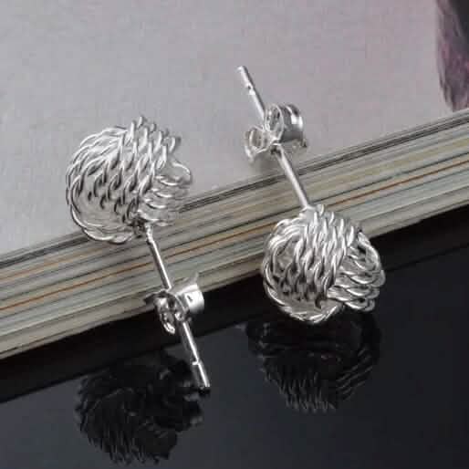 925 Silver Love Nut Stud Earrings - A-1 Thread Vault