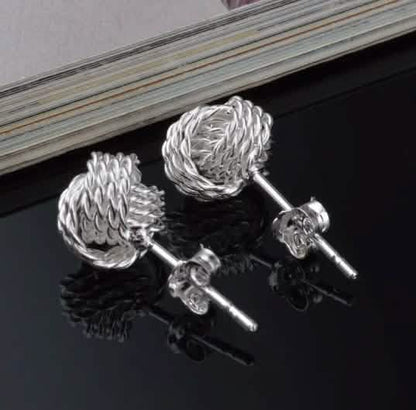 925 Silver Love Nut Stud Earrings - A-1 Thread Vault