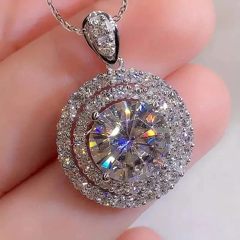 925 Silver Zirconium Oxide Collarbone Necklace - A-1 Thread Vault