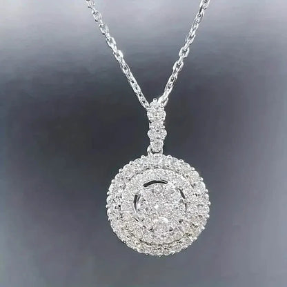 925 Silver Zirconium Oxide Collarbone Necklace - A-1 Thread Vault