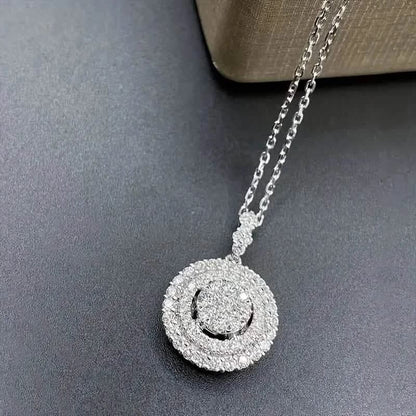 925 Silver Zirconium Oxide Collarbone Necklace - A-1 Thread Vault