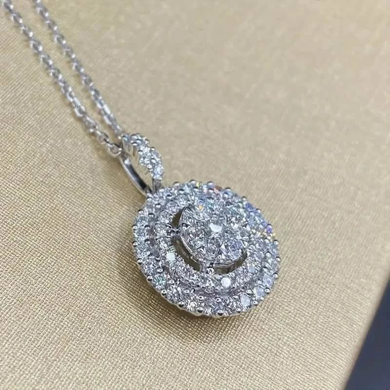 925 Silver Zirconium Oxide Collarbone Necklace - A-1 Thread Vault