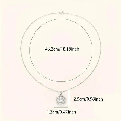 925 Silver Zirconium Oxide Collarbone Necklace - A-1 Thread Vault