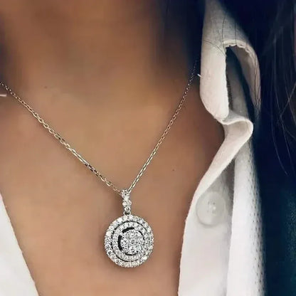 925 Silver Zirconium Oxide Collarbone Necklace - A-1 Thread Vault