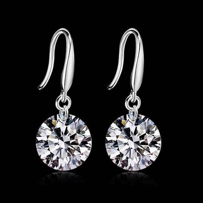 925 Sterling Silver 2.00 ct. Cubic Zirconia Drop Earrings - A-1 Thread Vault