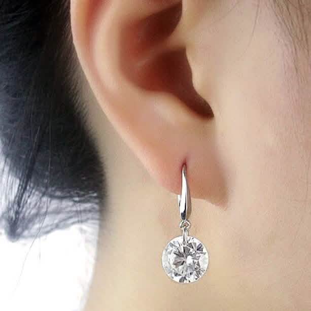 925 Sterling Silver 2.00 ct. Cubic Zirconia Drop Earrings - A-1 Thread Vault