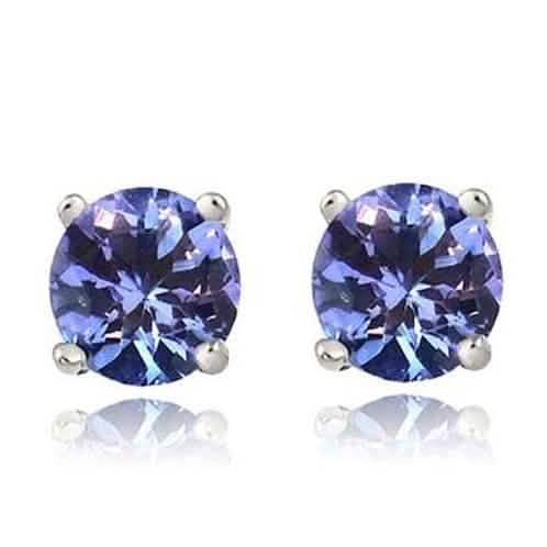 925 Sterling Silver 2.00 Cttw Sapphire Round Cut Studs - A-1 Thread Vault