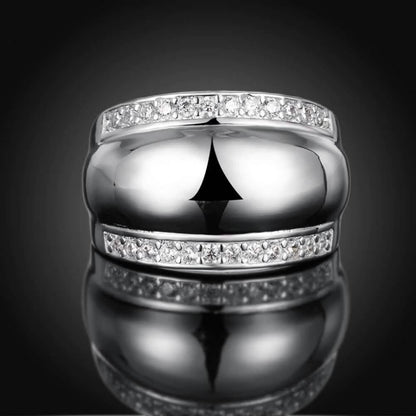 925 Sterling Silver Invisible Setting CZ AAAA Crystal Wedding Ring - A-1 Thread Vault