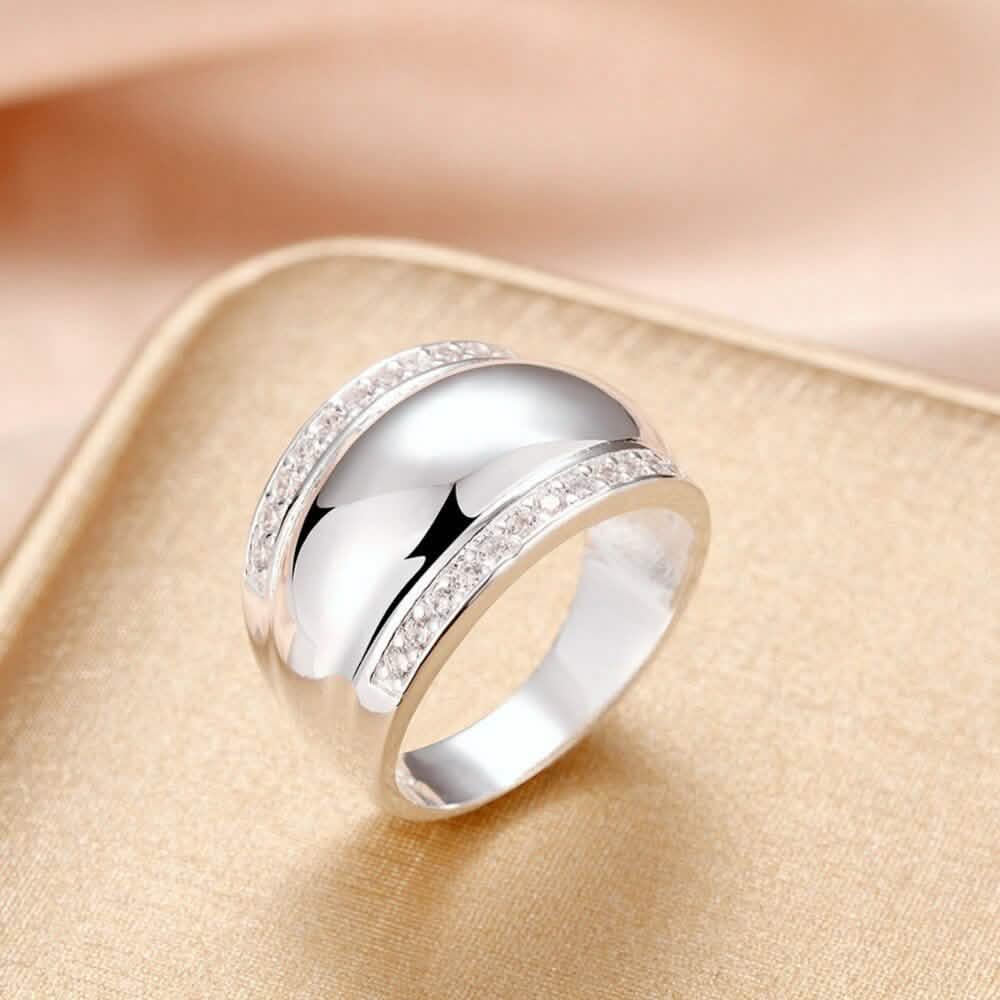 925 Sterling Silver Invisible Setting CZ AAAA Crystal Wedding Ring - A-1 Thread Vault