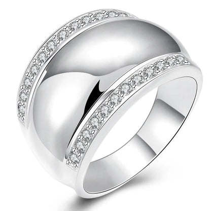 925 Sterling Silver Invisible Setting CZ AAAA Crystal Wedding Ring - A-1 Thread Vault