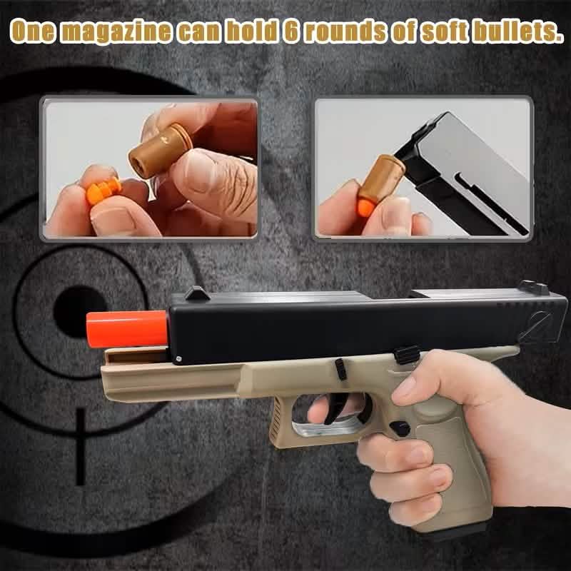 Semi-Automatic Foam Bullet Toy Pistol for Kids (8+) - A-1 Thread Vault