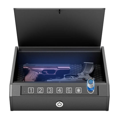 Lockable Storage Box with 3 Unlock Modes – Steel Security Box (Black) - A-1 Thread Vault