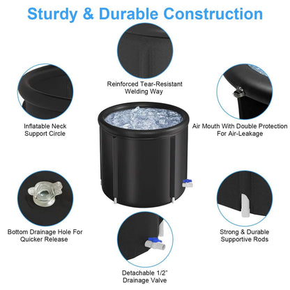 97 Gal Large Size Ice Bath Tub with Cover - A-1 Thread Vault