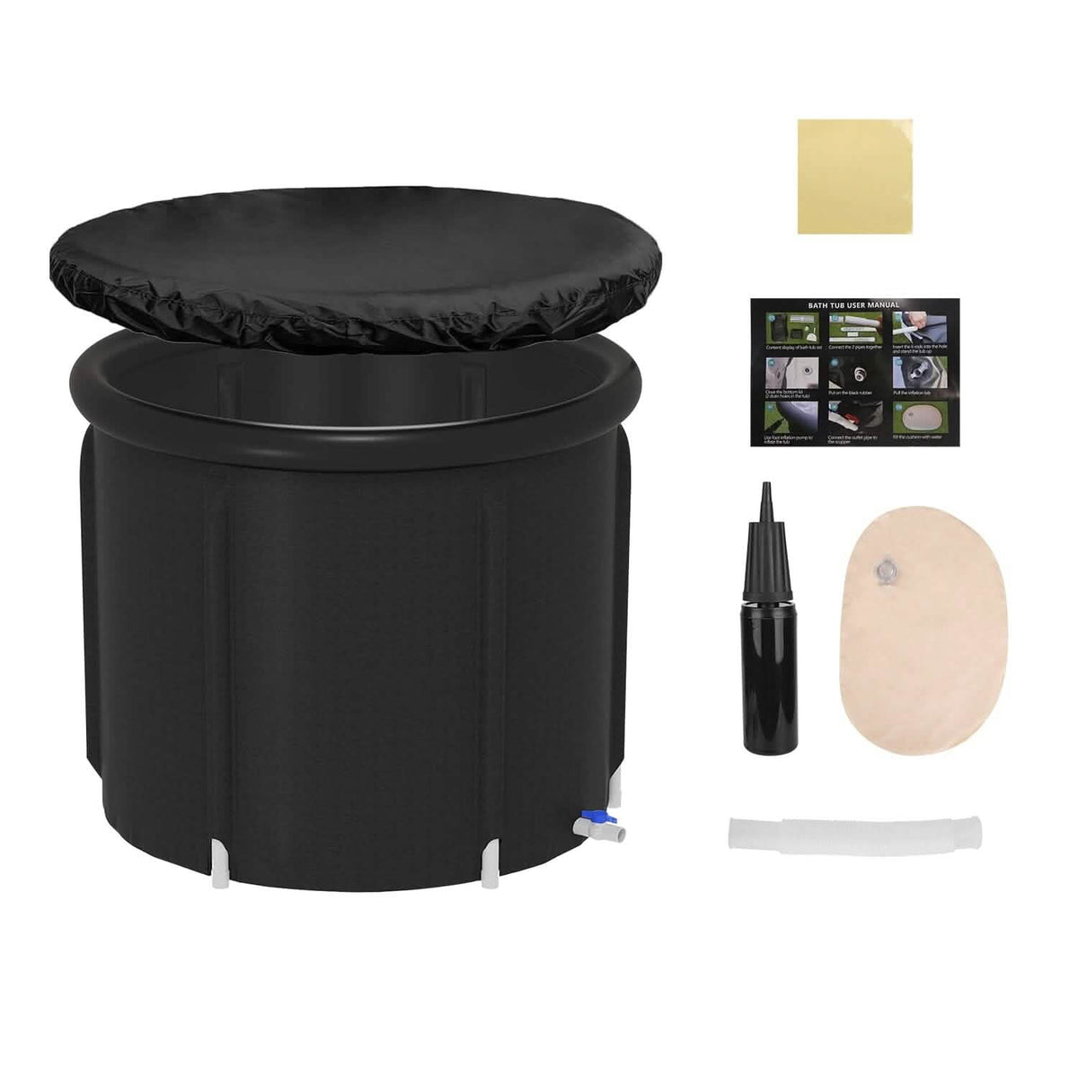 97 Gal Large Size Ice Bath Tub with Cover - A-1 Thread Vault