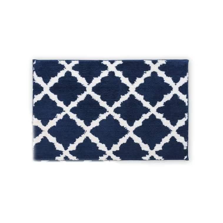 Bibb Home 1-2 Pack Trellis Micro Shag Bath Rugs 17" X 24" - A-1 Thread Vault