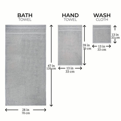 Gray Cotton Bath Towel Set (10–32 pcs) - A-1 Thread Vault