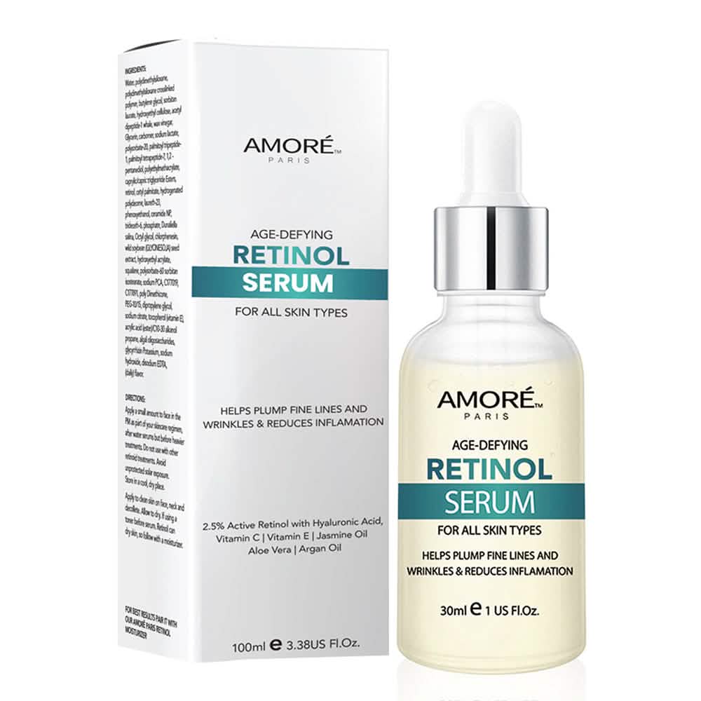 Amore Paris 2.5% Retinol Serum For Face With Hyaluronic Acid Night Facial Serum - A-1 Thread Vault